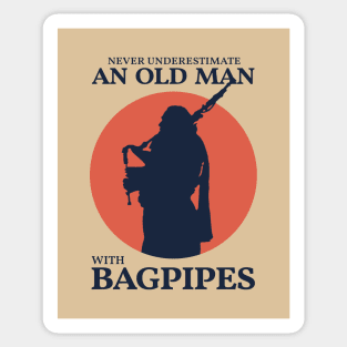 Vintage Great Scottish Highland Bagpipe Sticker